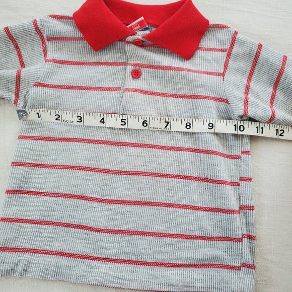 Vintage Gray/Red Striped Long Sleeve 2t - Picture 4 of 5